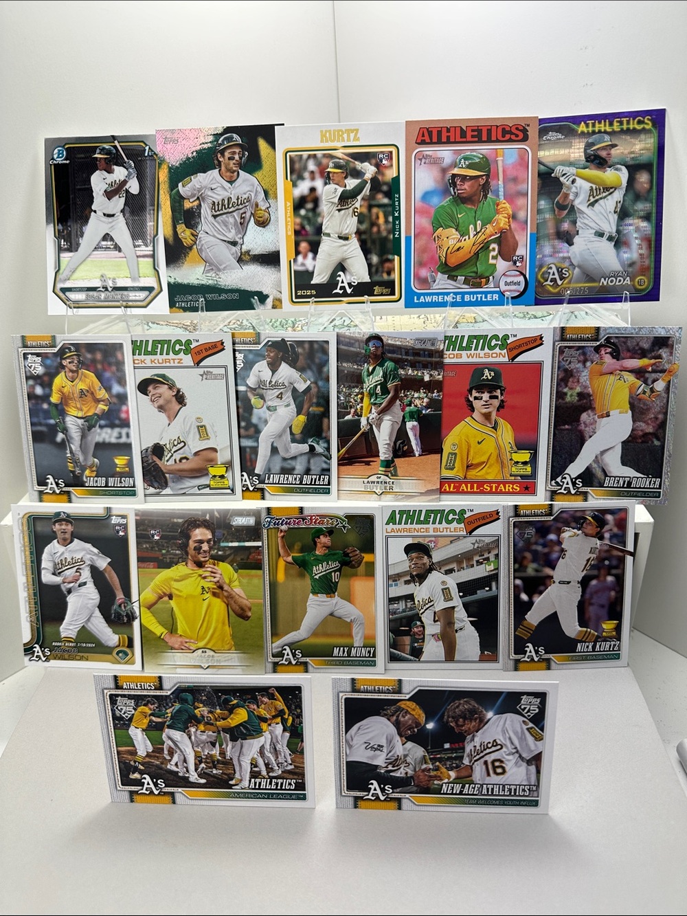 Rookie Nick Kurtz/Wilson/Butler/Montero lot of 18 w Muncy, Rooker, Noda /275